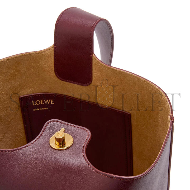 LOEWE MEDIUM PEBBLE BUCKET IN SMOOTH CALFSKIN AANBBBWX01 (28*24.5*23.5cm)